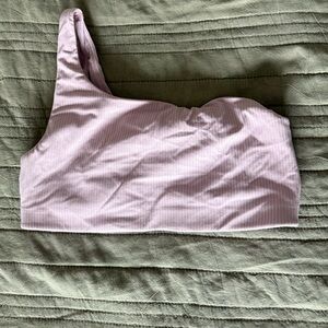 Lululemon One Shoulder Light Pink Sports Bra